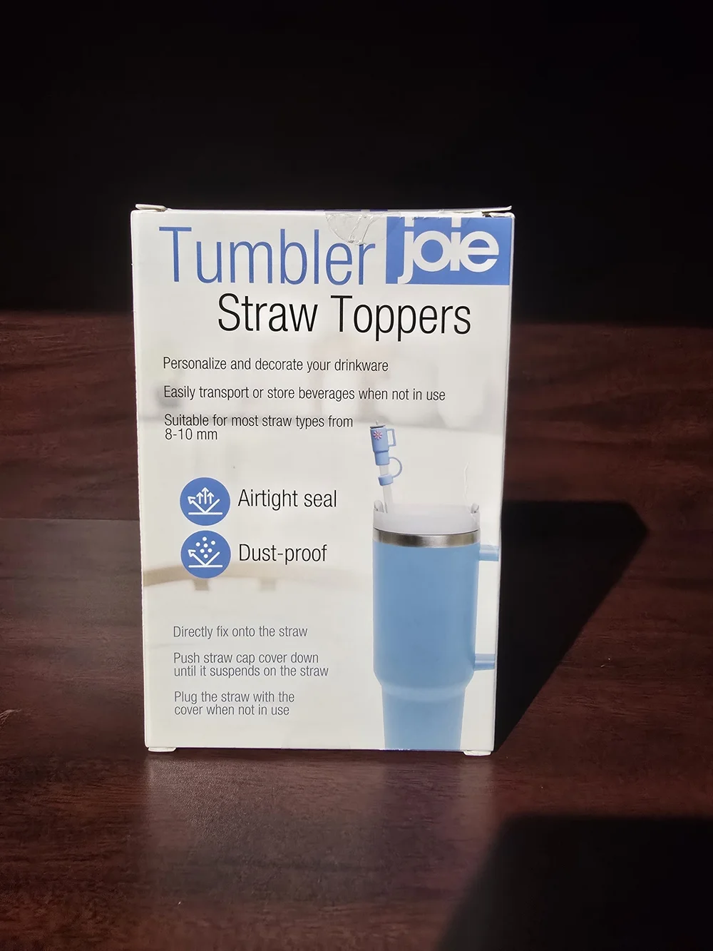 Joie Groovy Tumbler Straw Toppers - Pink, Blue, Green, White